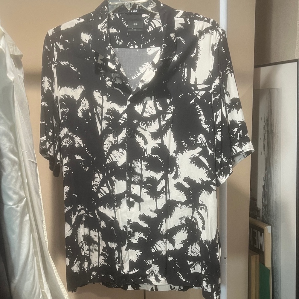 Ksubi -  Palm Print Men's Shirt button down - size medium nwot - black and white